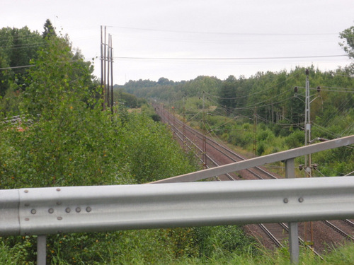 Main train line tracks.